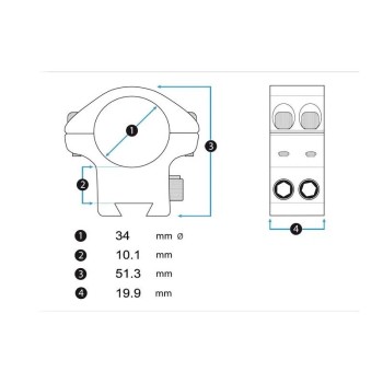 Montaż Accu-Lite 34 mm MEDIUM Element Optics
