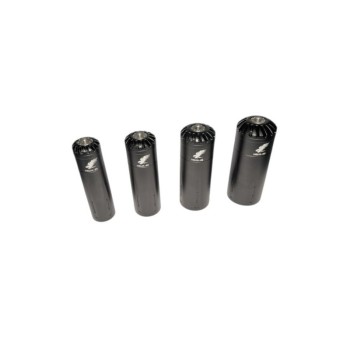 Tłumik dźwięku HELIA-S40 do wiatrówki, wymienny kaliber (idealny do FX Panthera, King, DRS) Dł. 125 mm, śr. 40 mm