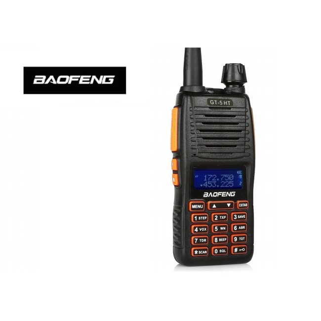 Baofeng GT-3TP Mark III – Radio Ricetrasmittente Dual Band 8W VHF/UHF Con 128 Canali, Torcia LED E Batteria 1800mAh