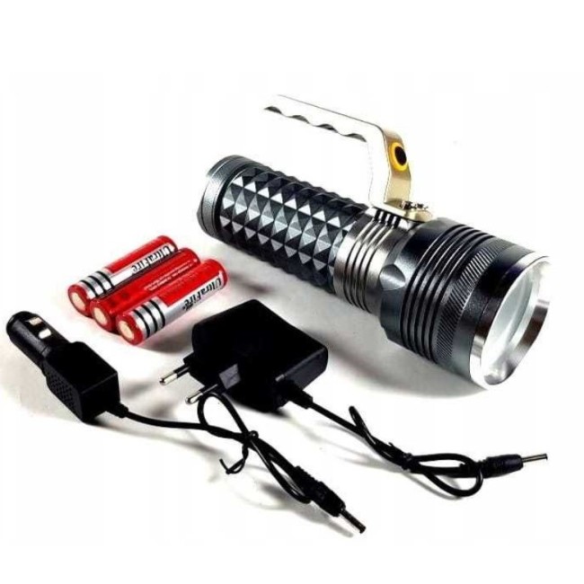 Latarka Policyjna MEGAZOOM TAKTYCZNA 3x akumulator