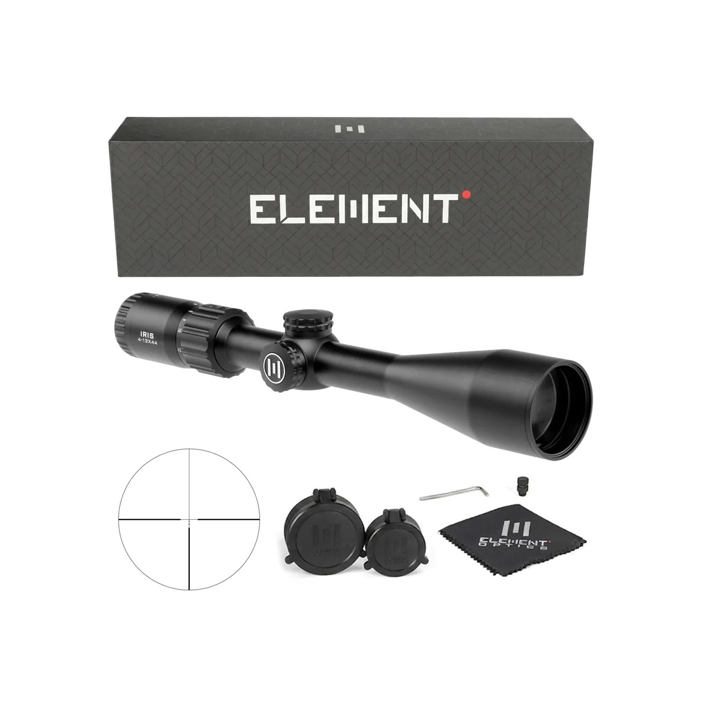 Luneta Celownicza ELEMENT OPTICS IRIS 4-12×44 SFP MOA RAPTAR-1S BDC