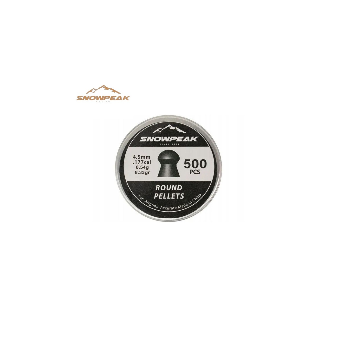 Śruty SNOWPEAK ROUND kal. 4.5mm 8.33gr