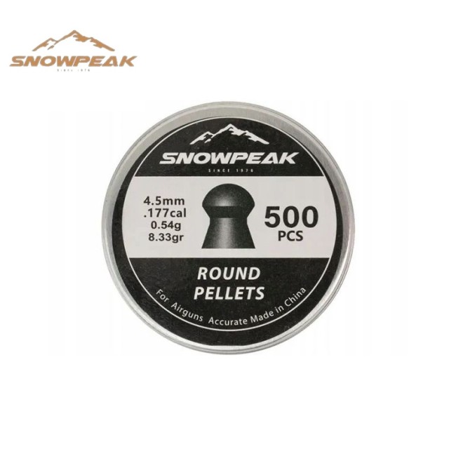 Śruty SNOWPEAK ROUND kal. 4.5mm 8.33gr
