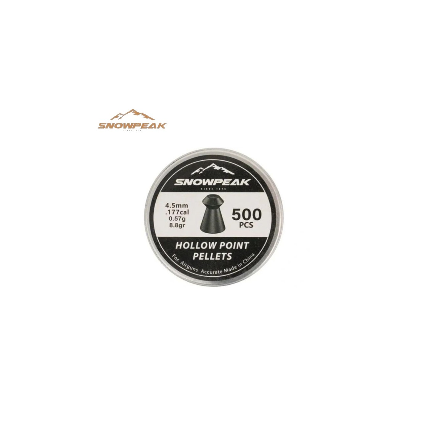 Śruty SNOWPEAK ROUND kal. 4.5mm 8.8gr