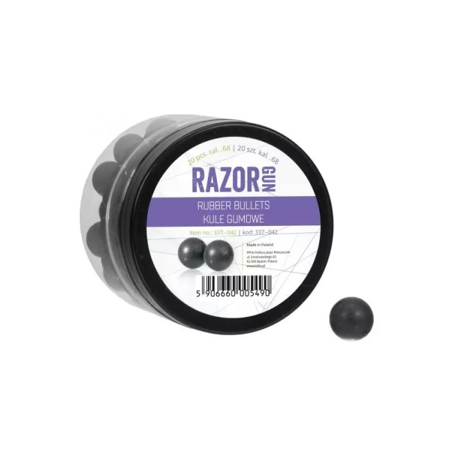 Kule gumowe RAZORGUN 68 KAL. .68 / 20szt. DO UMAREX T4E HDS I SG-68
