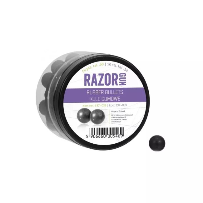 Kule gumowe RAZORGUN 50 KAL. .50 / 50szt. DO UMAREX HDR50 HDP50